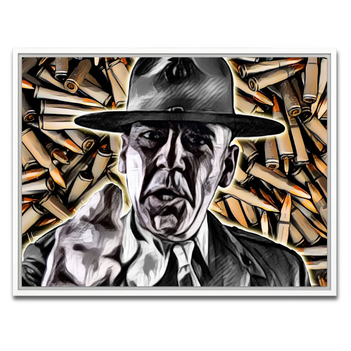 AUTO-MOCKUP WHITE | Full Metal Jacket Bullets | 1 Piece | White Framed Canvas | group=4x3