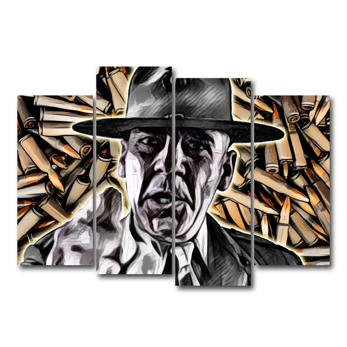 AUTO-MOCKUP WHITE | Full Metal Jacket Bullets | 4 Piece | Gallery Wrap Canvas | group=4_normal
