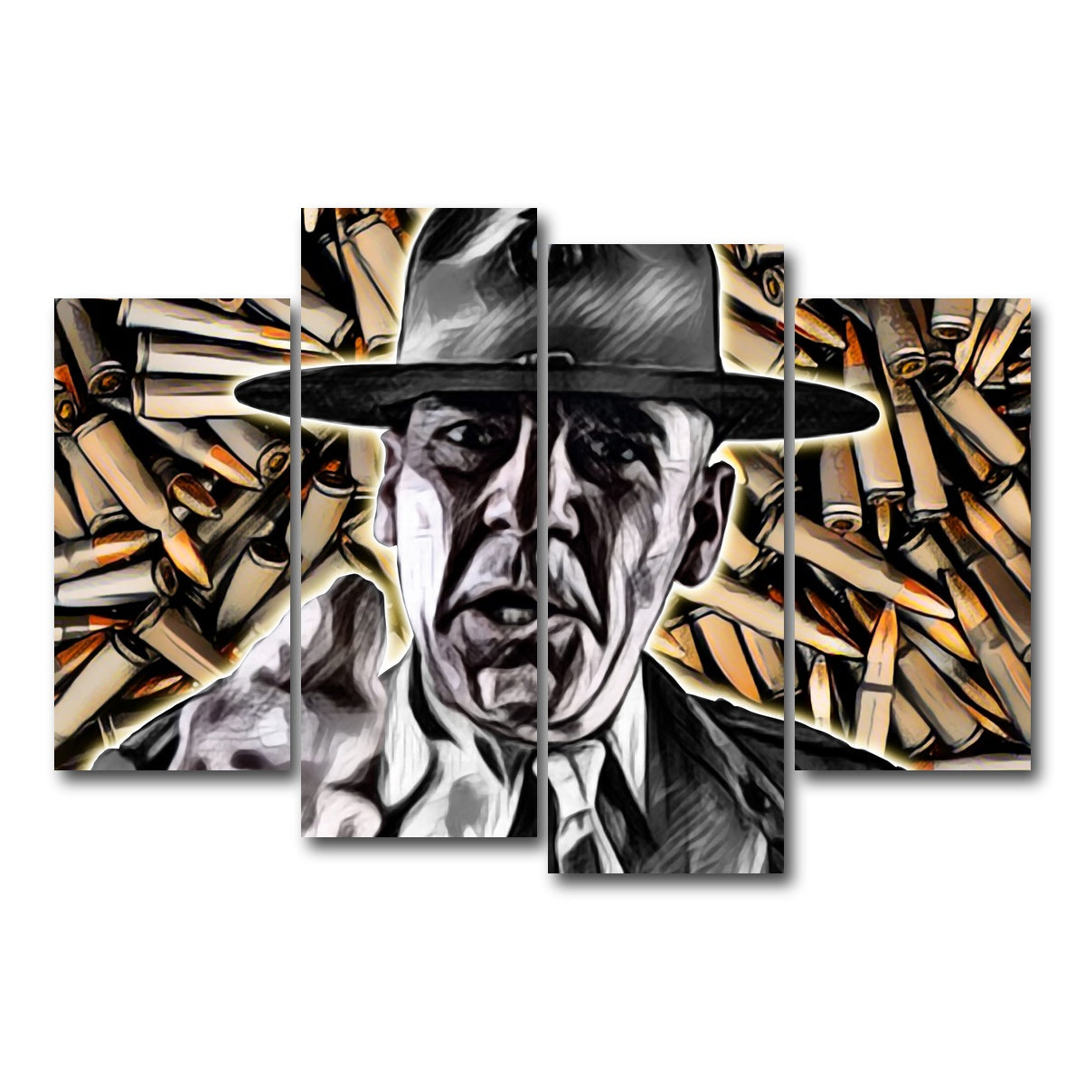 AUTO-MOCKUP WHITE | Full Metal Jacket Bullets | 4 Piece | Gallery Wrap Canvas | group=4_short