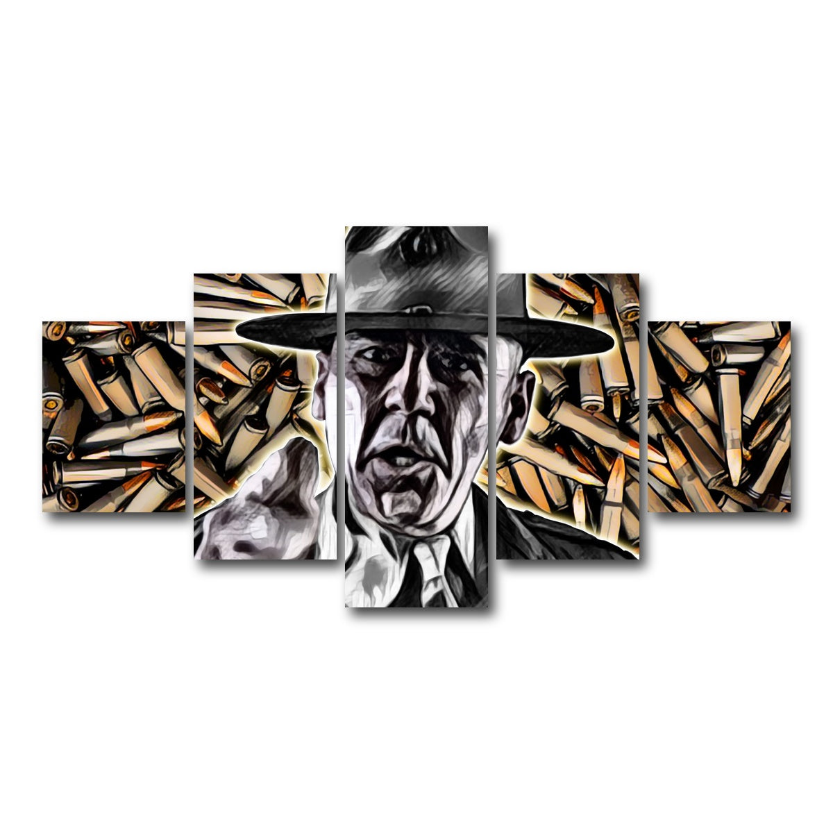 AUTO-MOCKUP WHITE | Full Metal Jacket Bullets | 5 Piece | Gallery Wrap Canvas | group=5_short