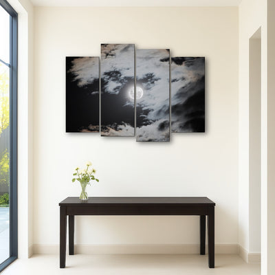 AUTO-MOCKUP ROOM | Full moon behind clouds