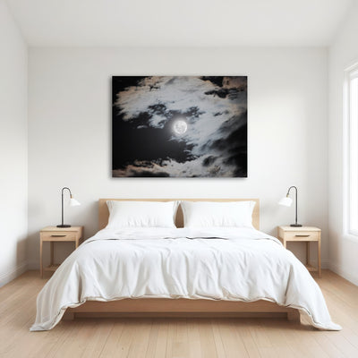 AUTO-MOCKUP ROOM | Full moon behind clouds