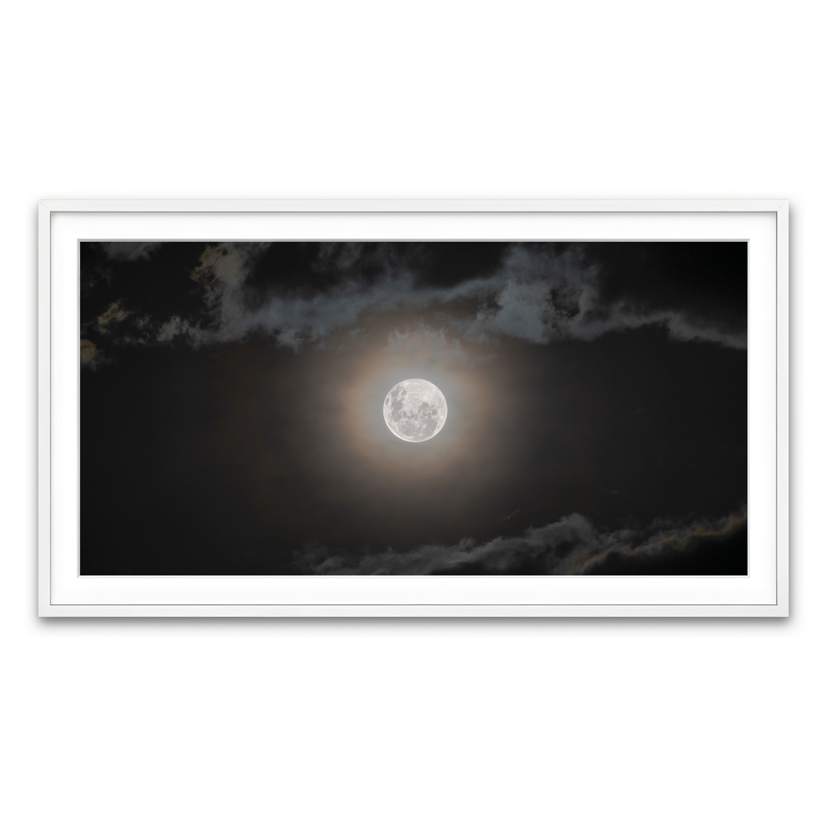 Framed Print 2x1 White