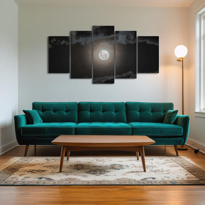 AUTO-MOCKUP ROOM | Full moon on a cloudy night