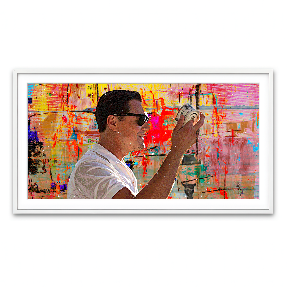 Framed Print 2x1 White