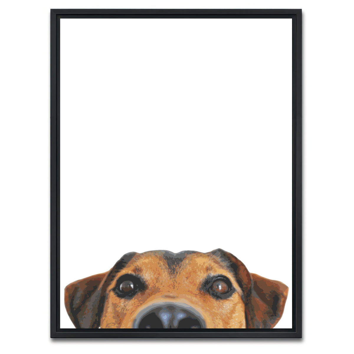 AUTO-MOCKUP WHITE | Funny Dog Face | 1 Piece | Black Framed Canvas | group=3x4