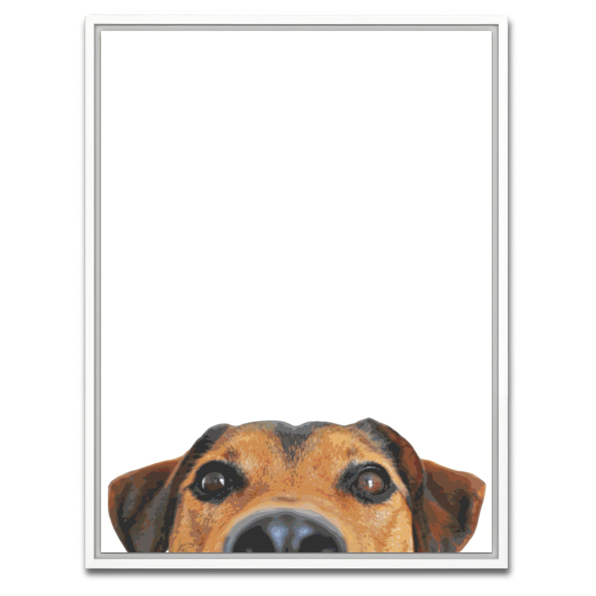 AUTO-MOCKUP WHITE | Funny Dog Face | 1 Piece | White Framed Canvas | group=3x4