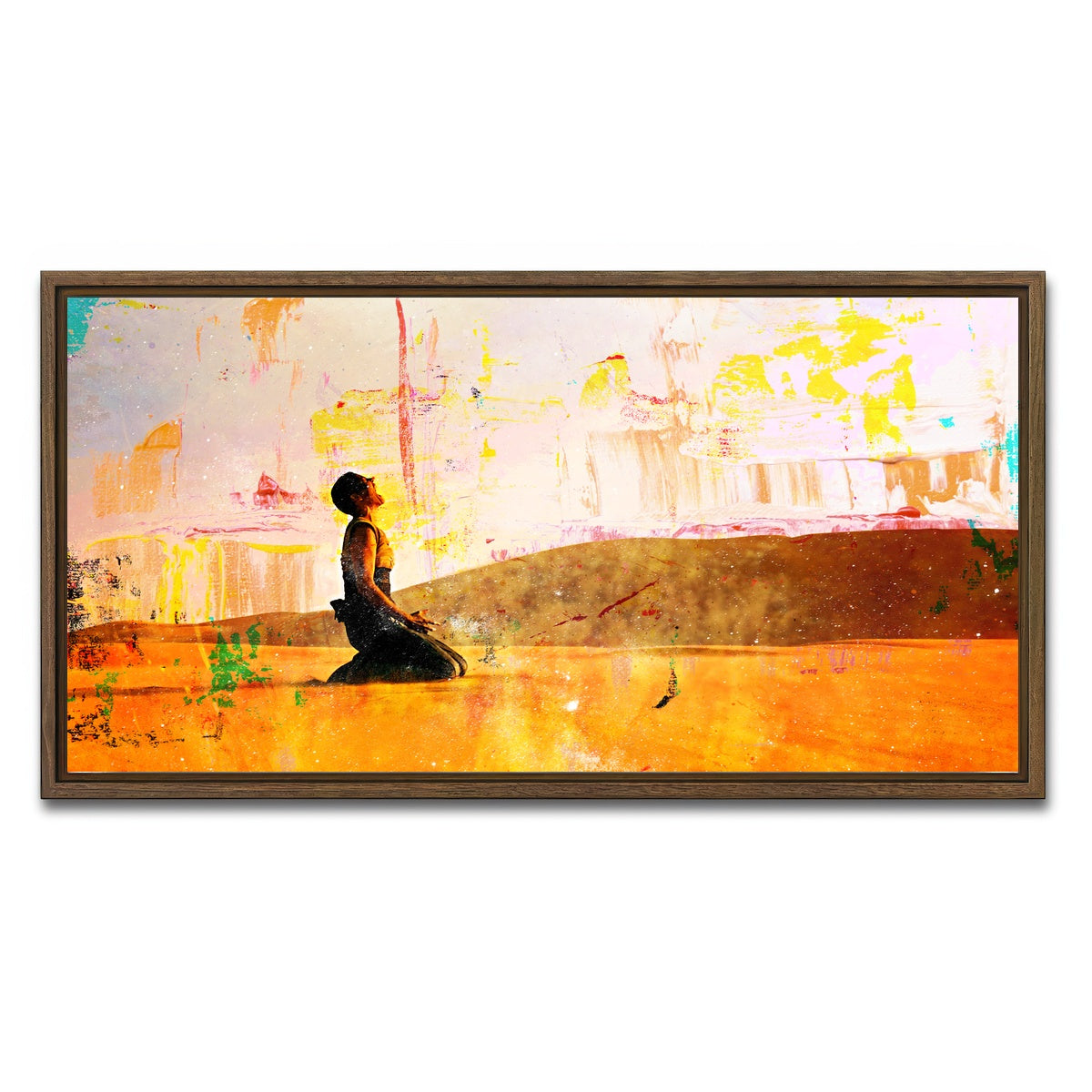 AUTO-MOCKUP WHITE | Furiosa's Scream - Fury Road | 1 Piece | Walnut Framed Canvas | group=2x1