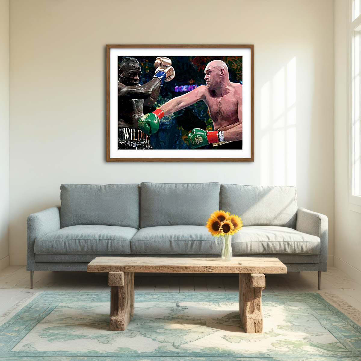 AUTO-MOCKUP ROOM | Fury Vs. Wilder Wall Art
