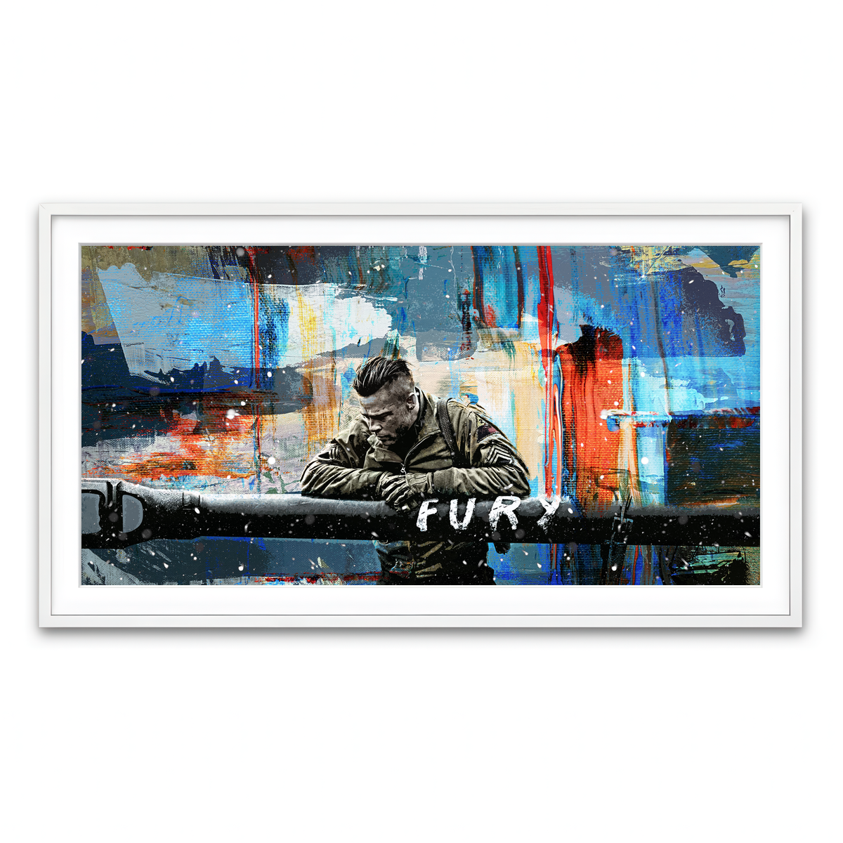 Framed Print 2x1 White
