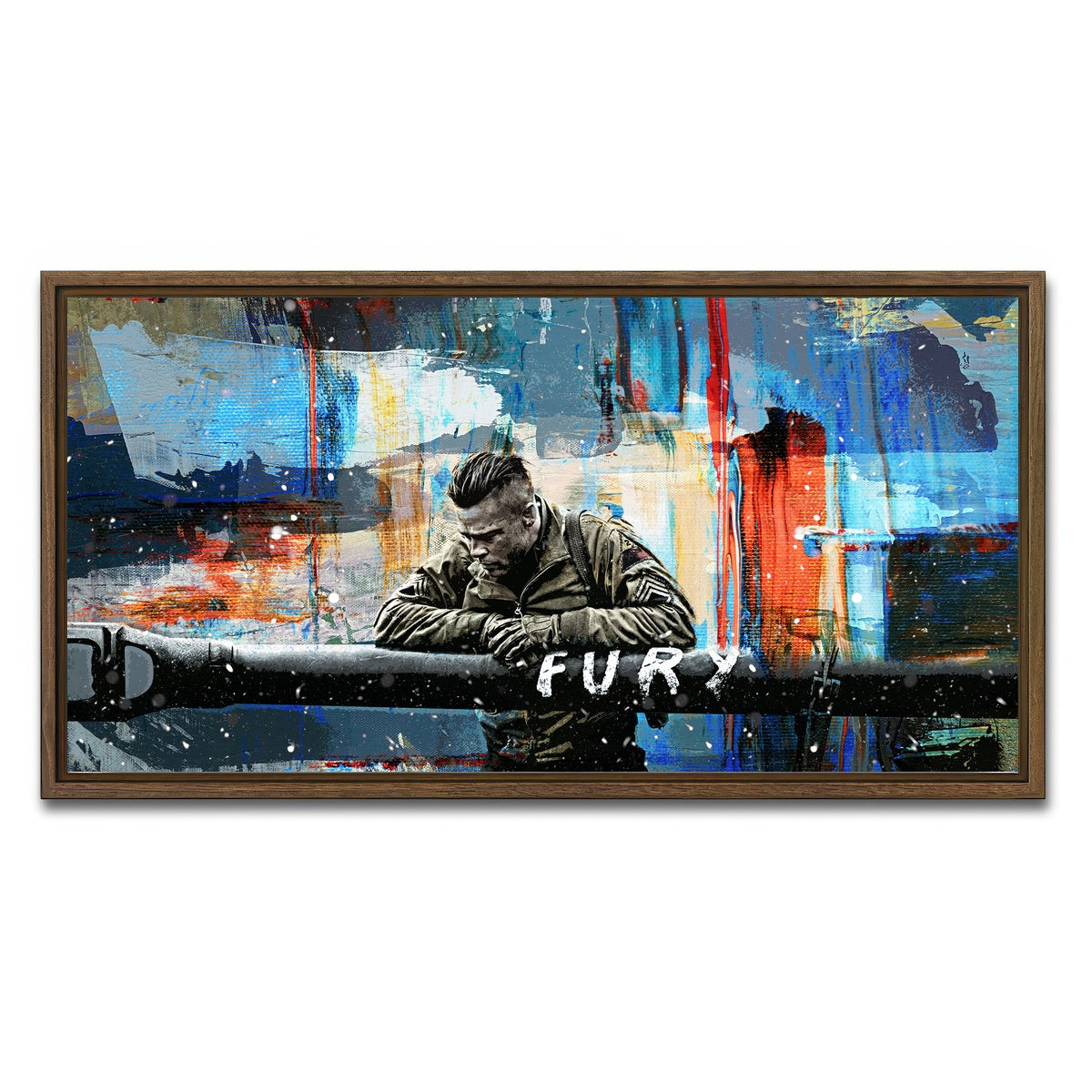 AUTO-MOCKUP WHITE | Fury | 1 Piece | Walnut Framed Canvas | group=2x1