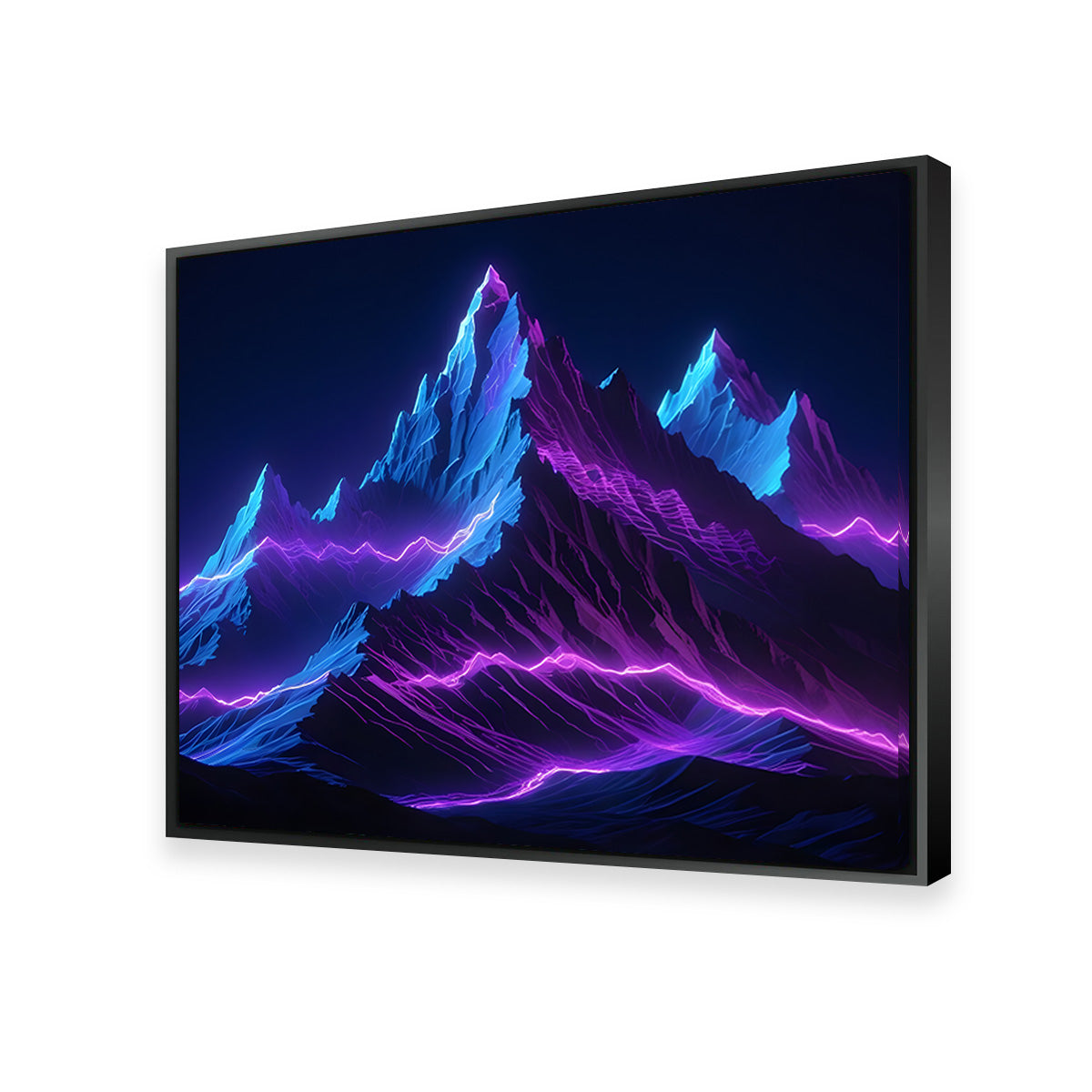 Futuristic Mountain Range Wall Art