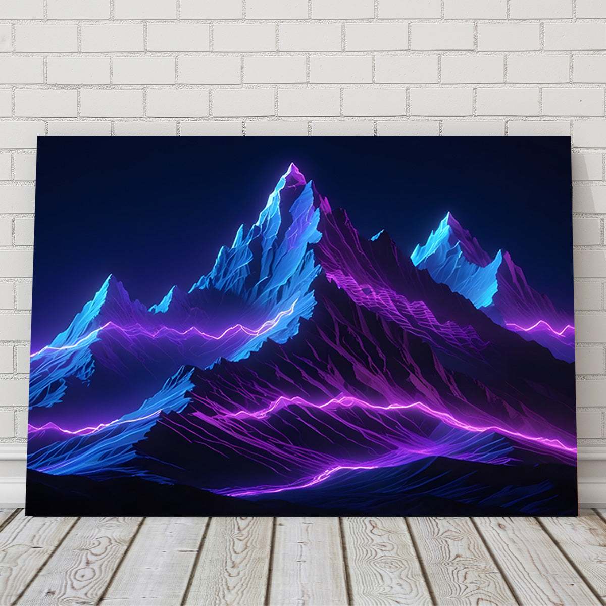 Futuristic Mountain Range Wall Art