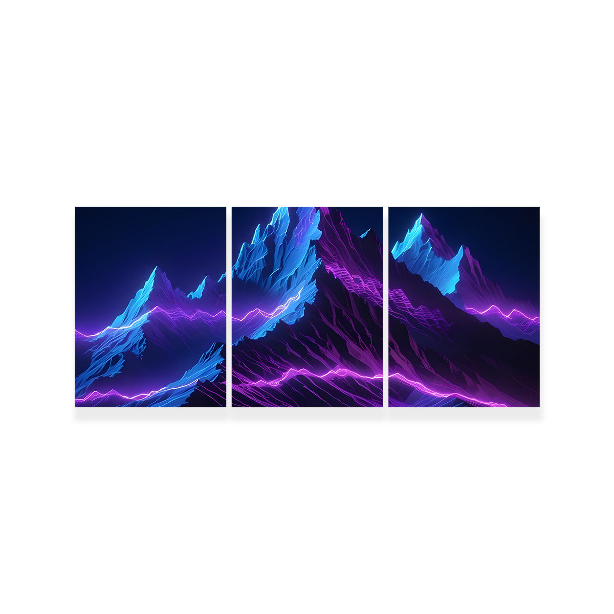 Futuristic Mountain Range Wall Art