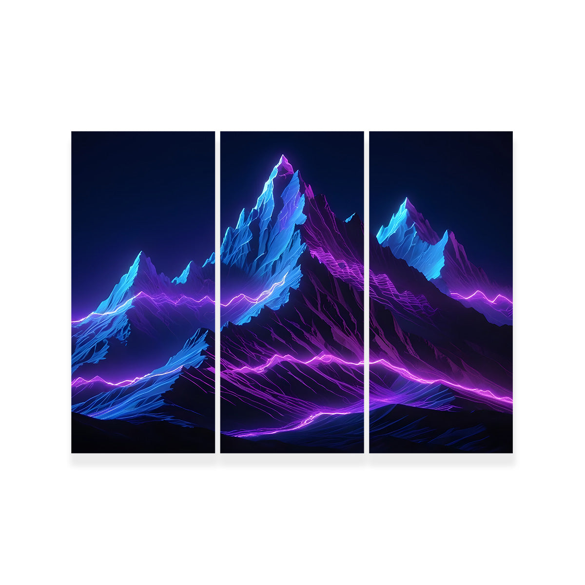 Futuristic Mountain Range Wall Art