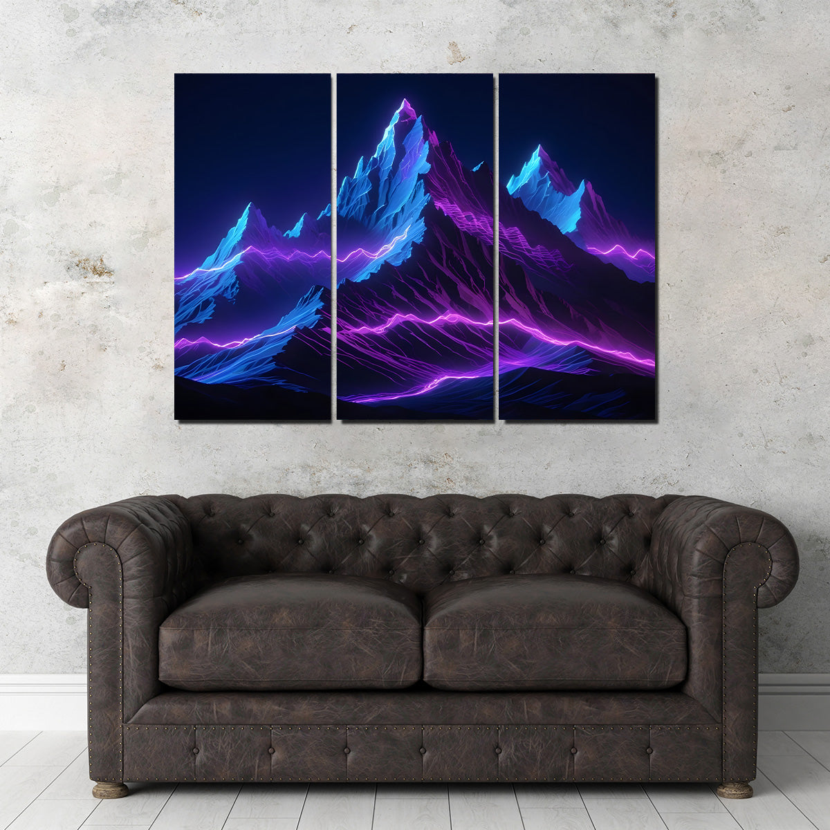 Futuristic Mountain Range Wall Art