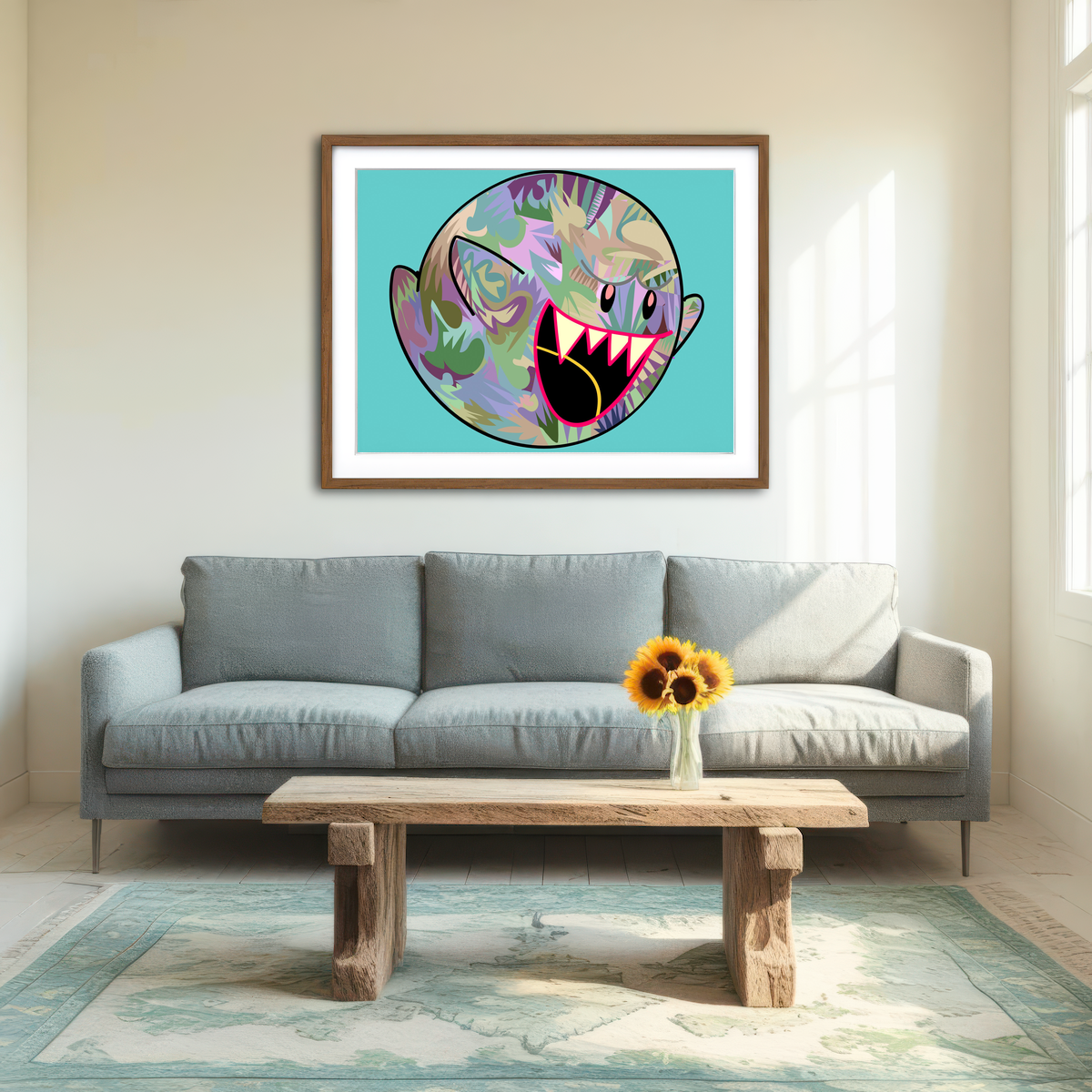 AUTO-MOCKUP ROOM | Ghost Fangs Wall Art