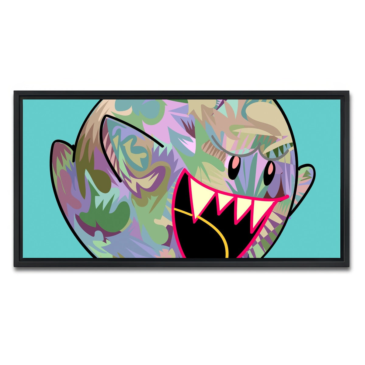 AUTO-MOCKUP WHITE | GHOST Fangs | 1 Piece | Black Framed Canvas | group=2x1