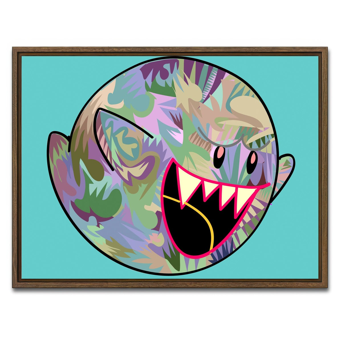 AUTO-MOCKUP WHITE | GHOST Fangs | 1 Piece | Walnut Framed Canvas | group=4x3