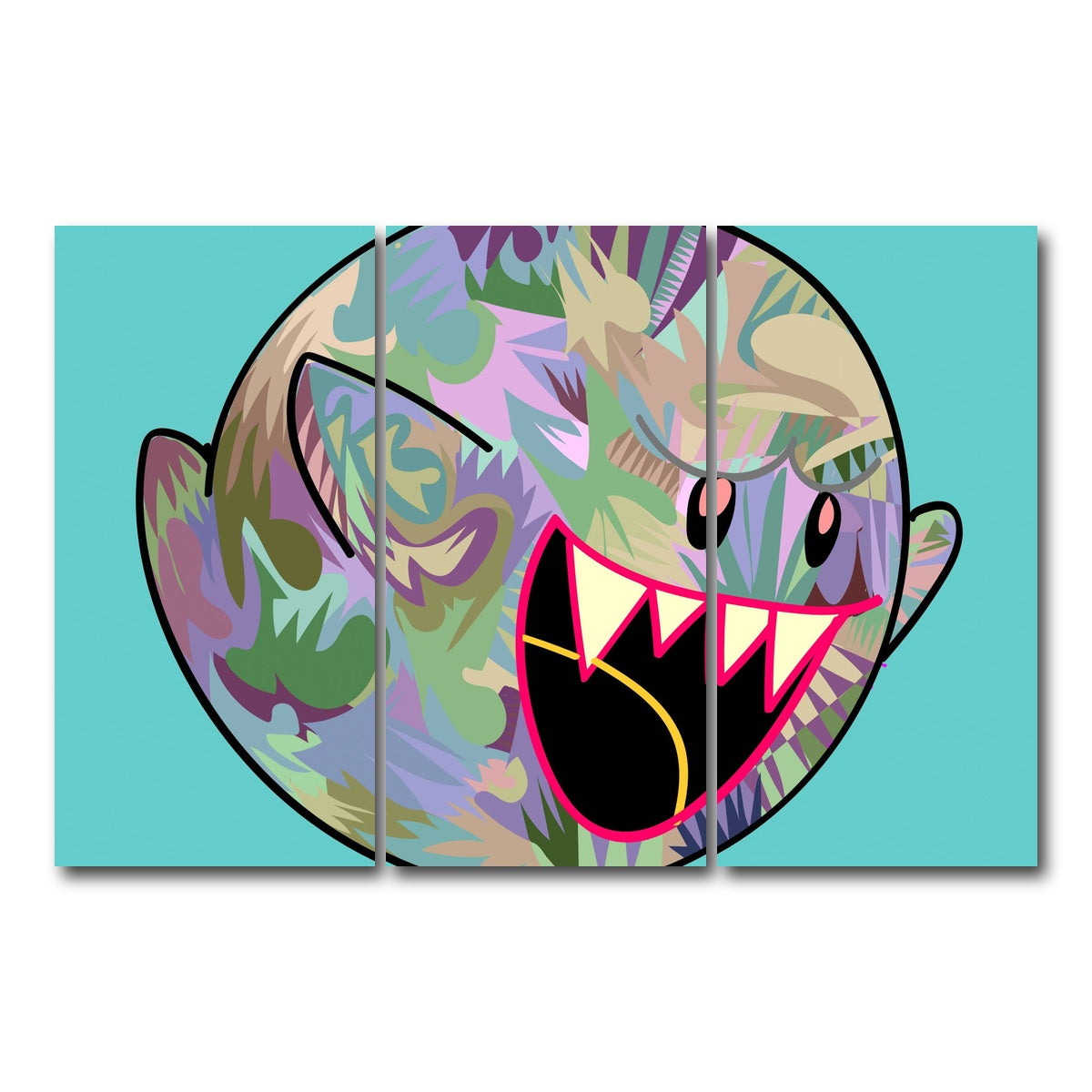 AUTO-MOCKUP WHITE | GHOST Fangs | 3 Piece | Gallery Wrap Canvas | group=12x24