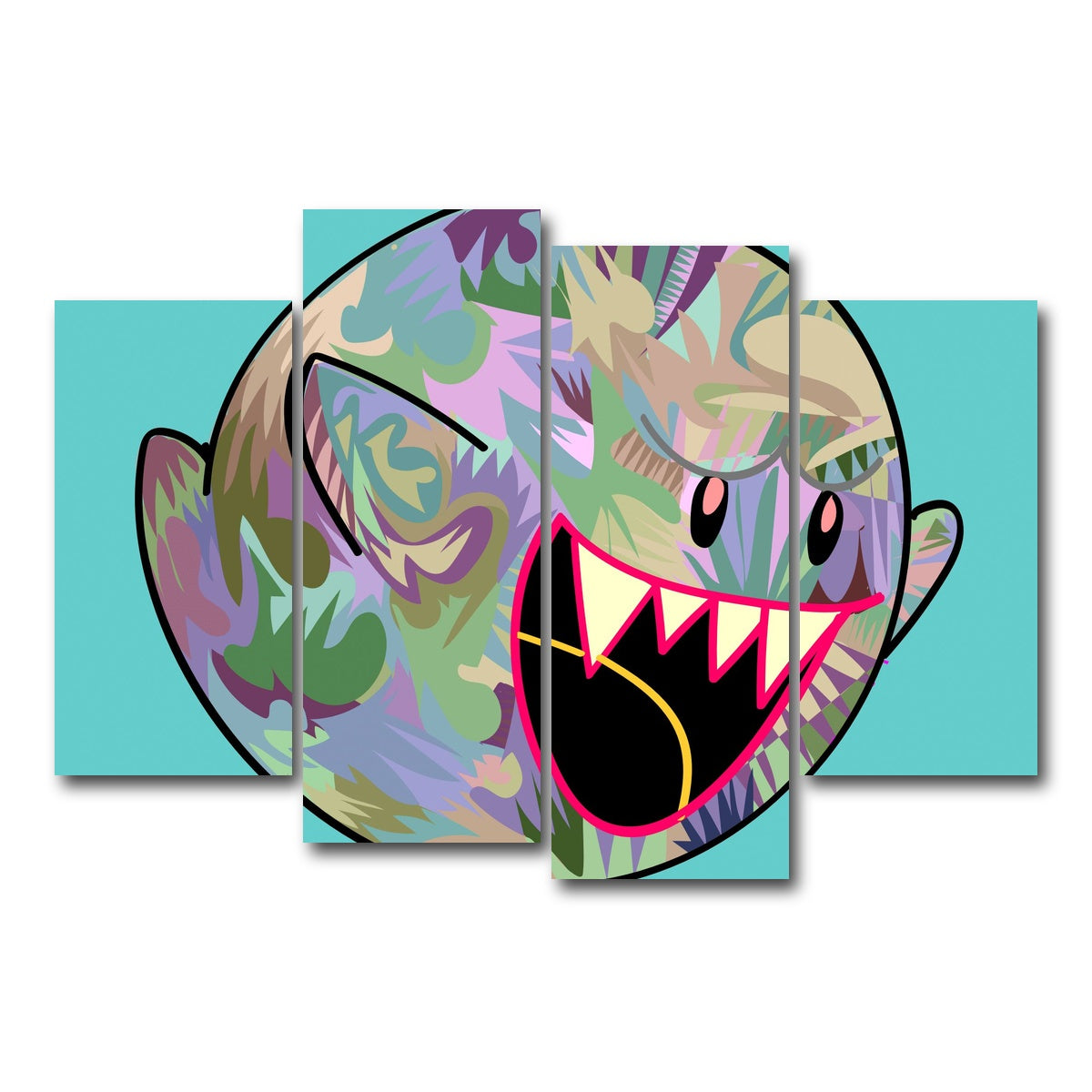 AUTO-MOCKUP WHITE | GHOST Fangs | 4 Piece | Gallery Wrap Canvas | group=4_short