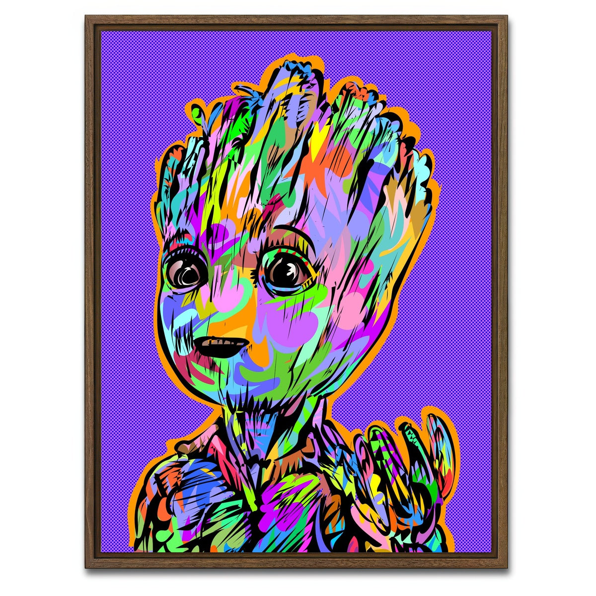 AUTO-MOCKUP WHITE | GROOT | 1 Piece | Walnut Framed Canvas | group=3x4