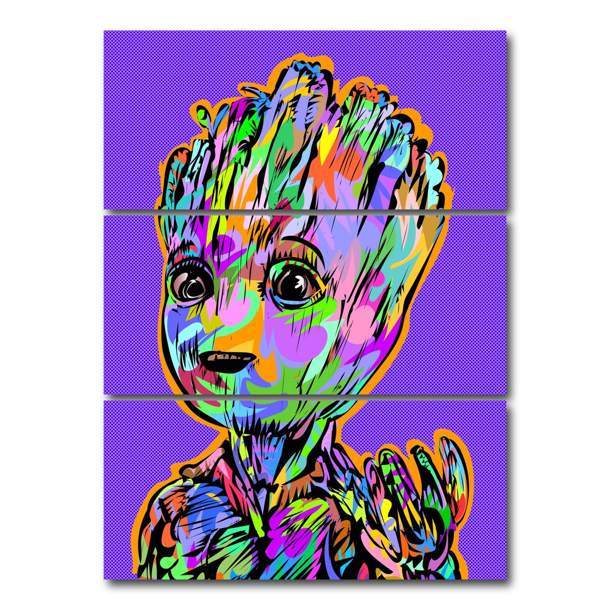 AUTO-MOCKUP WHITE | GROOT | 3 Piece | Gallery Wrap Canvas | group=8x18_stacked