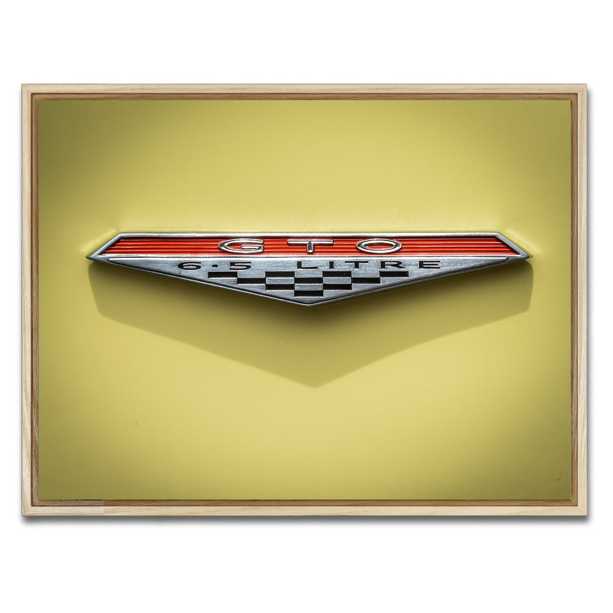 AUTO-MOCKUP WHITE | GTO Emblem | 1 Piece | Natural Framed Canvas | group=4x3