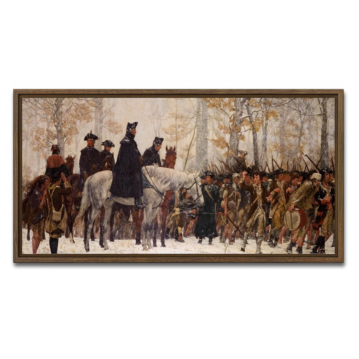 AUTO-MOCKUP WHITE | GW Revolutionary War | 1 Piece | Walnut Framed Canvas | group=2x1