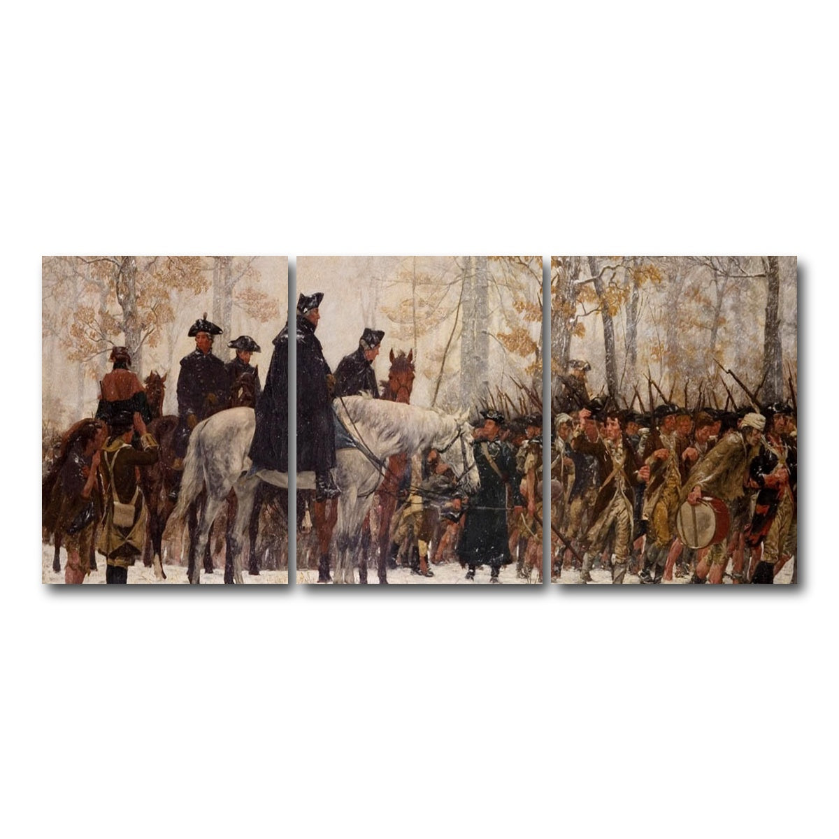 AUTO-MOCKUP WHITE | GW Revolutionary War | 3 Piece | Gallery Wrap Canvas | group=18x24