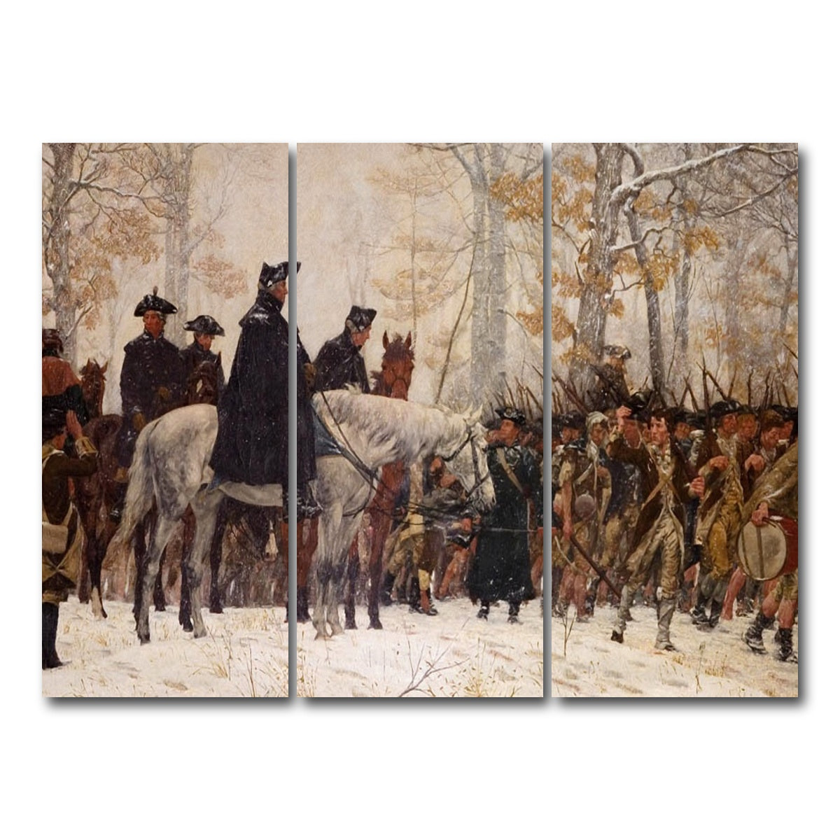 AUTO-MOCKUP WHITE | GW Revolutionary War | 3 Piece | Gallery Wrap Canvas | group=8x18