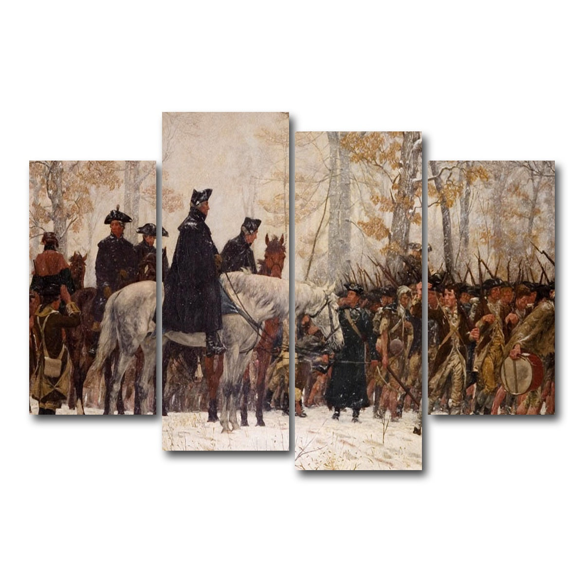 AUTO-MOCKUP WHITE | GW Revolutionary War | 4 Piece | Gallery Wrap Canvas | group=4_short