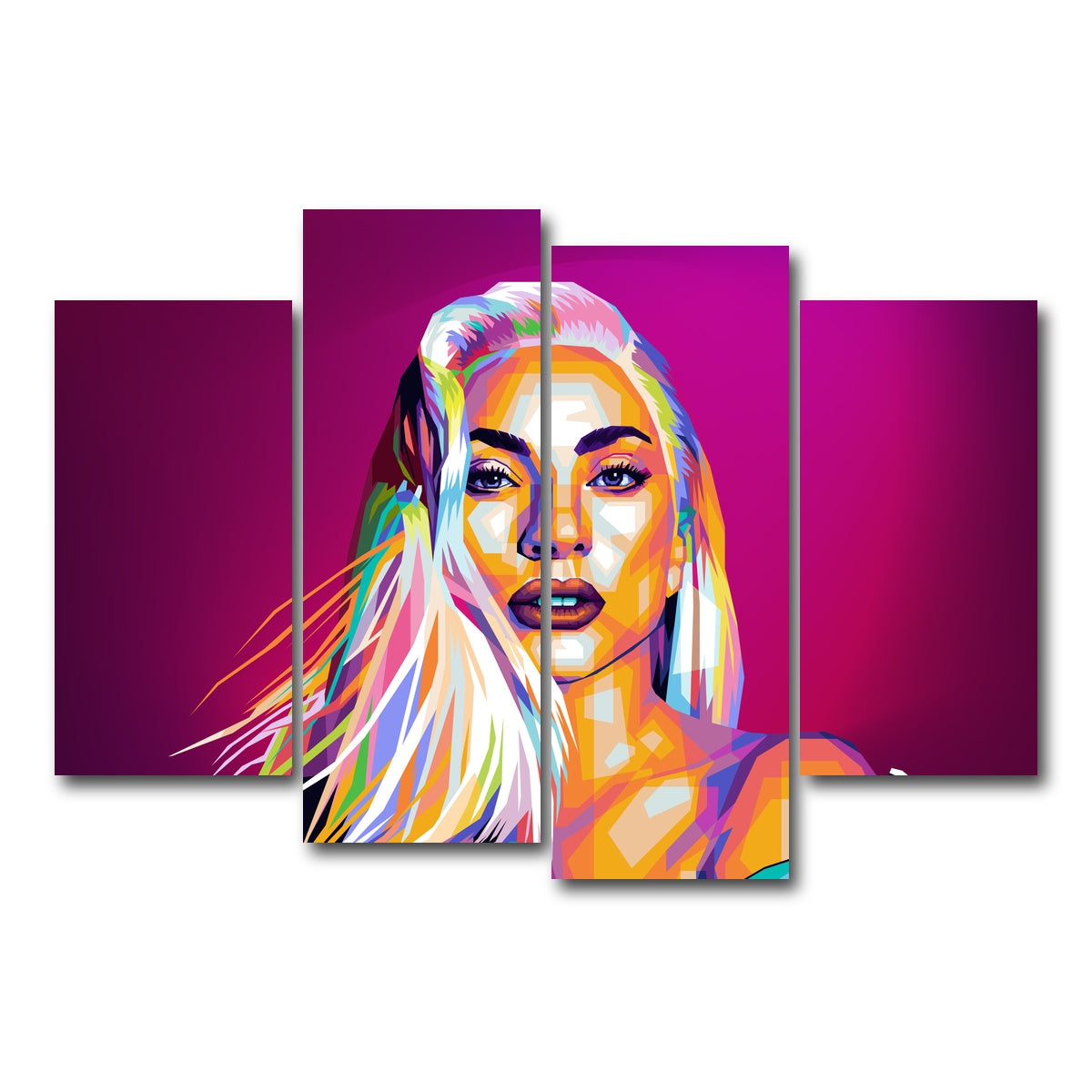 AUTO-MOCKUP WHITE | Gaga | 4 Piece | Gallery Wrap Canvas | group=4_short