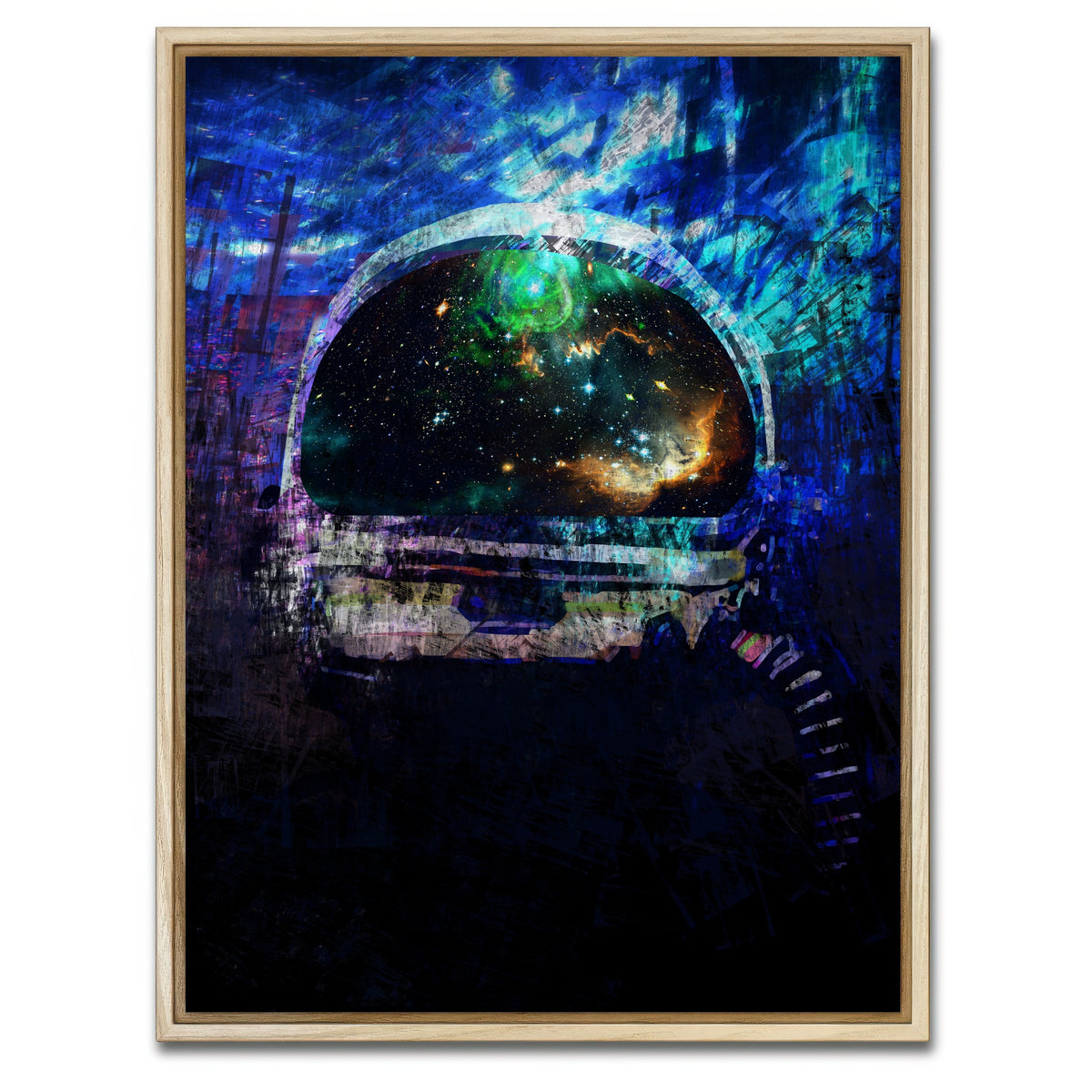 AUTO-MOCKUP WHITE | Galaxy Glow 1 | 1 Piece | Natural Framed Canvas | group=3x4