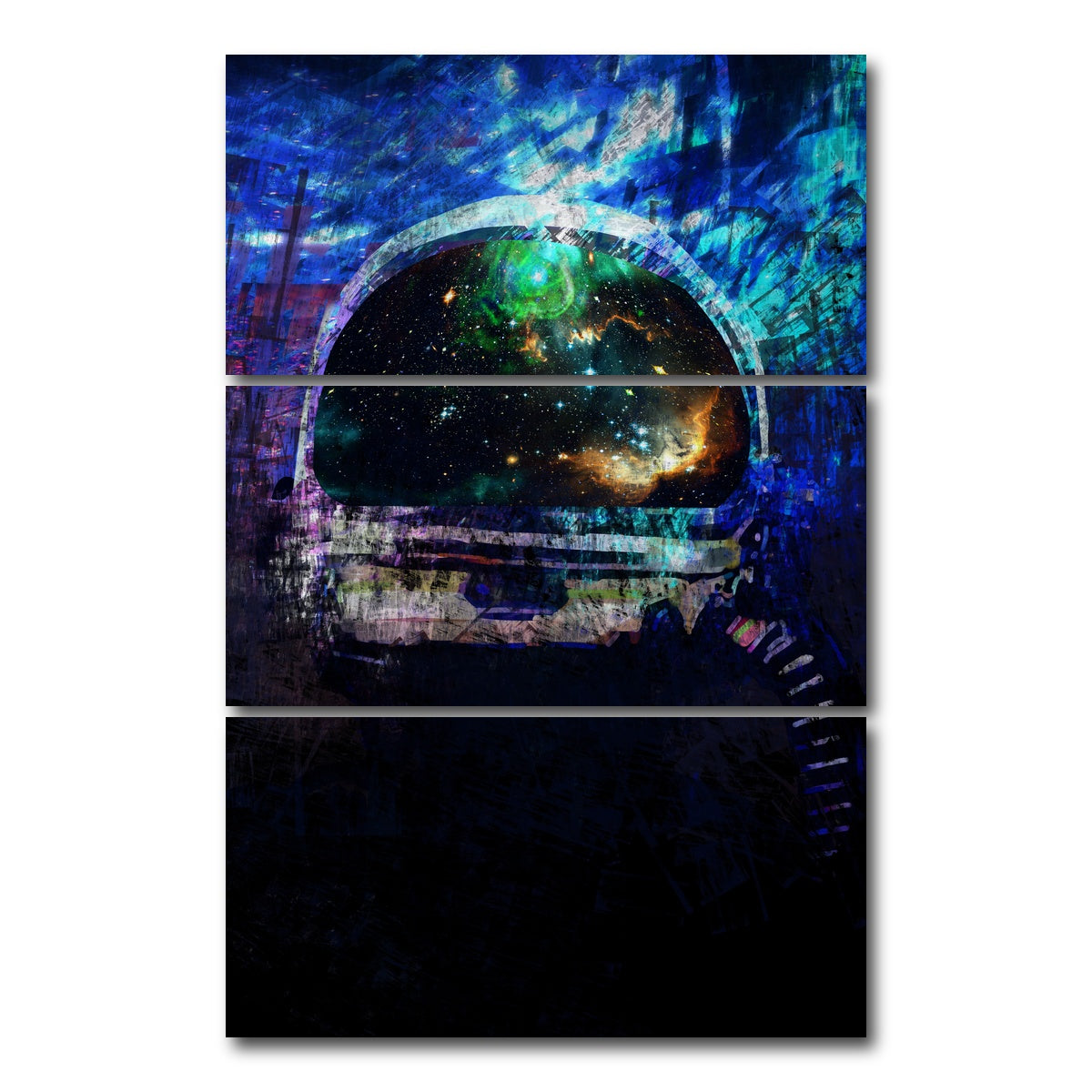 AUTO-MOCKUP WHITE | Galaxy Glow 1 | 3 Piece | Gallery Wrap Canvas | group=12x24_stacked