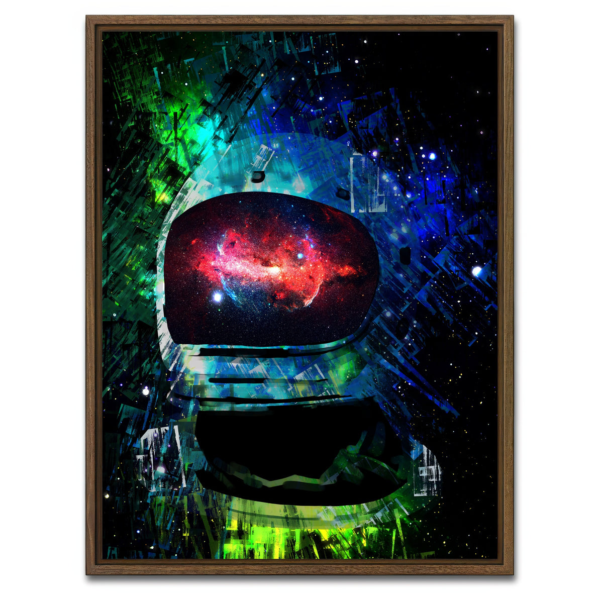 AUTO-MOCKUP WHITE | Galaxy Glow 3 | 1 Piece | Walnut Framed Canvas | group=3x4