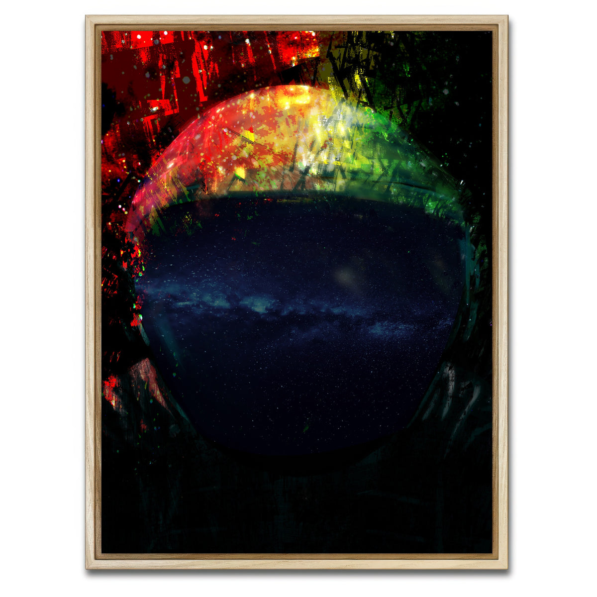 AUTO-MOCKUP WHITE | Galaxy Glow 4 | 1 Piece | Natural Framed Canvas | group=3x4