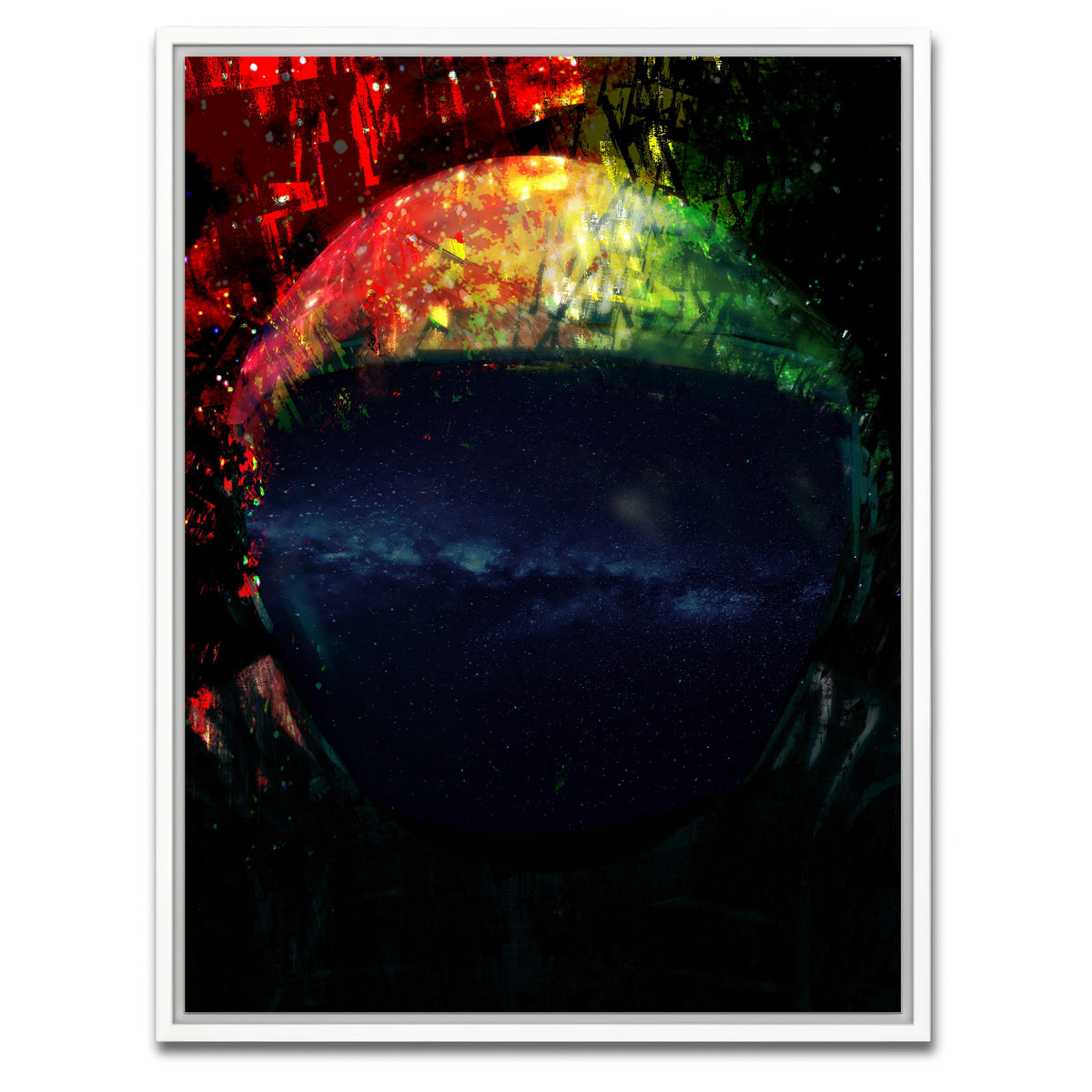 AUTO-MOCKUP WHITE | Galaxy Glow 4 | 1 Piece | White Framed Canvas | group=3x4