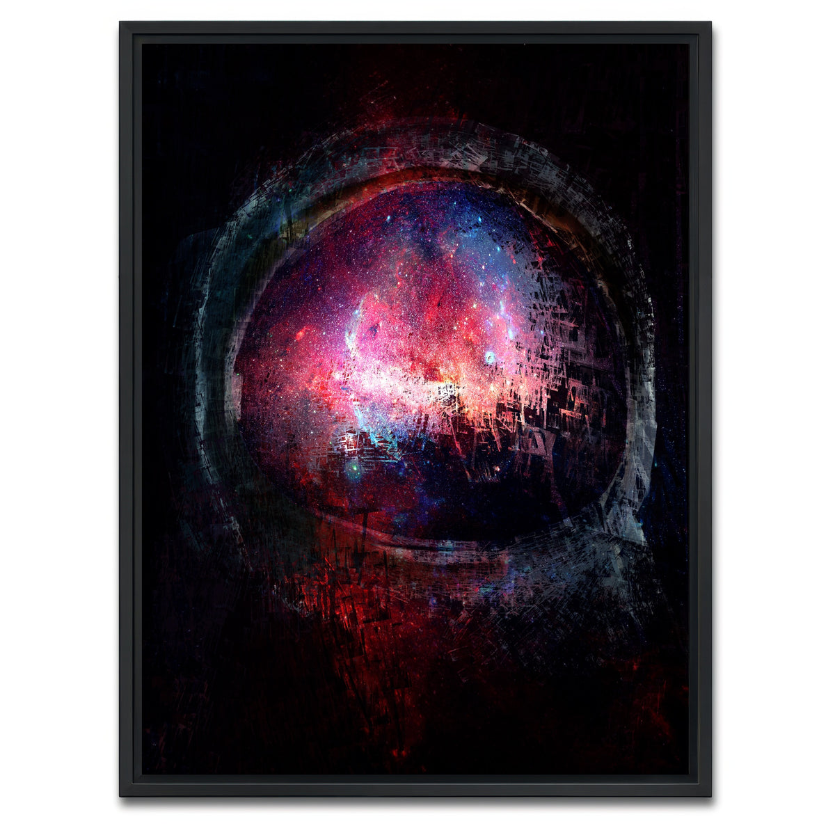 AUTO-MOCKUP WHITE | Galaxy Glow 5 | 1 Piece | Black Framed Canvas | group=3x4