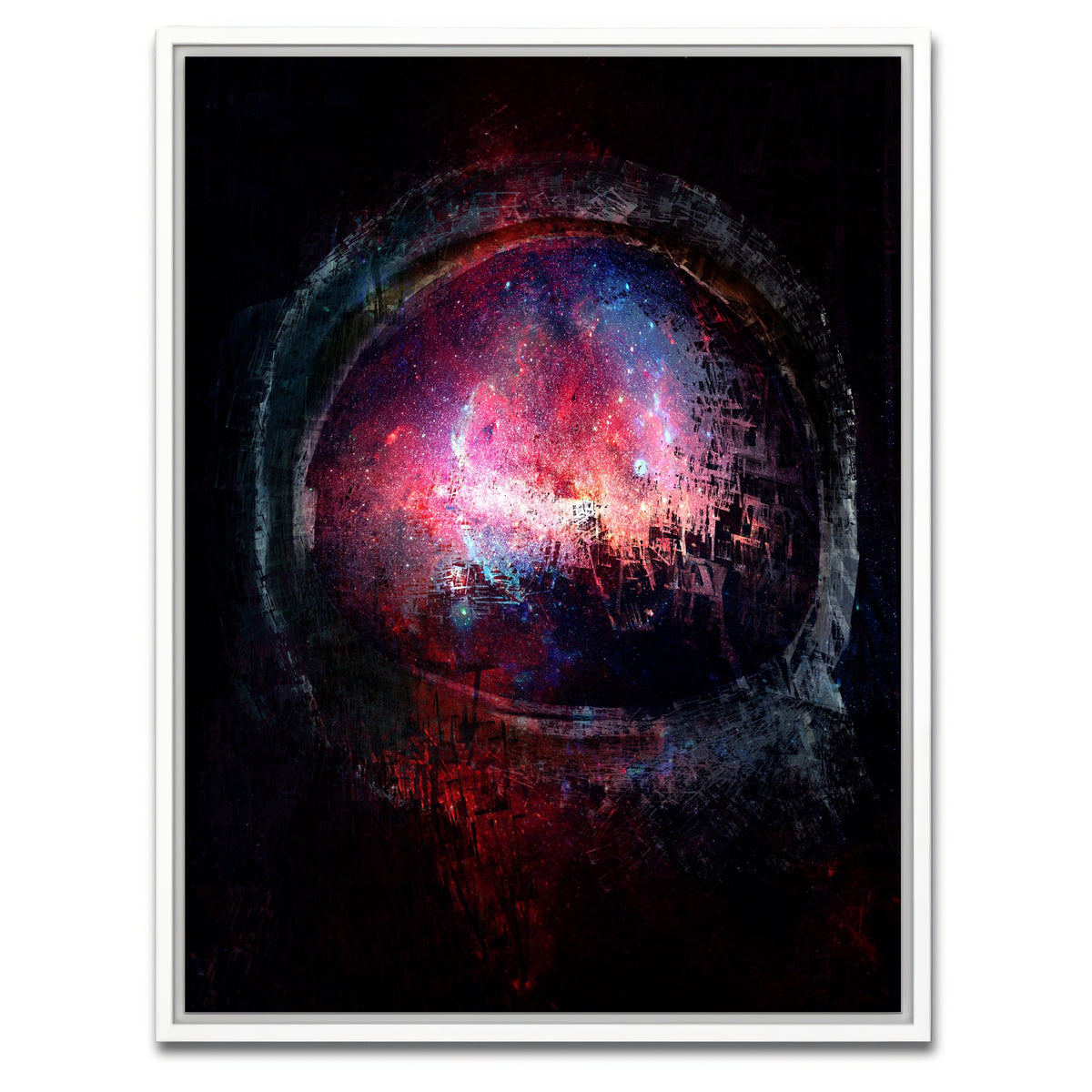 AUTO-MOCKUP WHITE | Galaxy Glow 5 | 1 Piece | White Framed Canvas | group=3x4