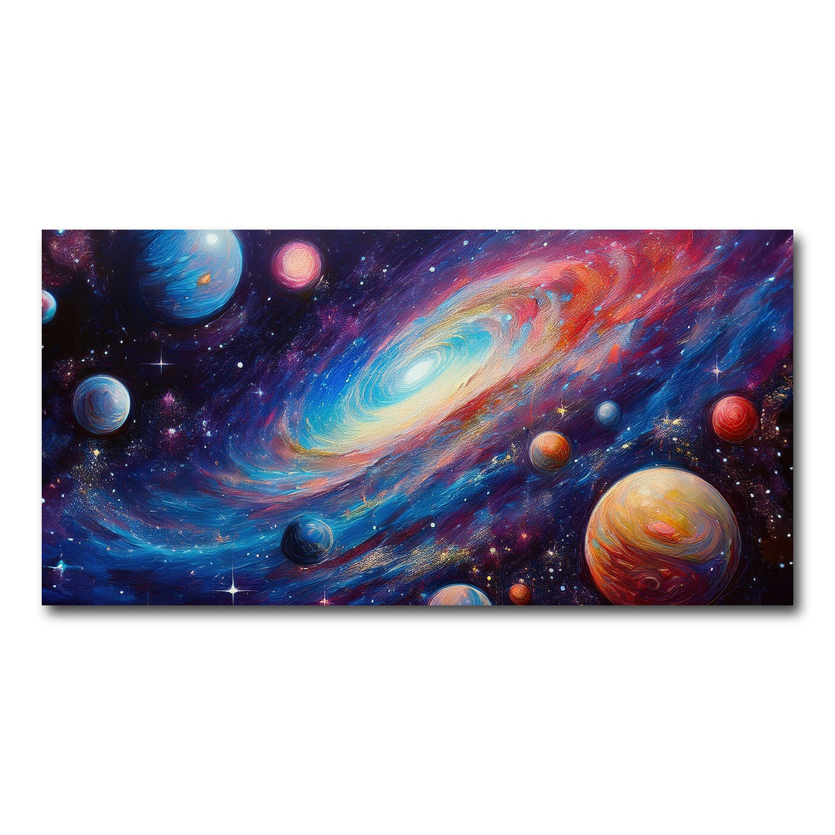 AUTO-MOCKUP WHITE | Galaxy Painting | 1 Piece | Gallery Wrap Canvas | group=2x1