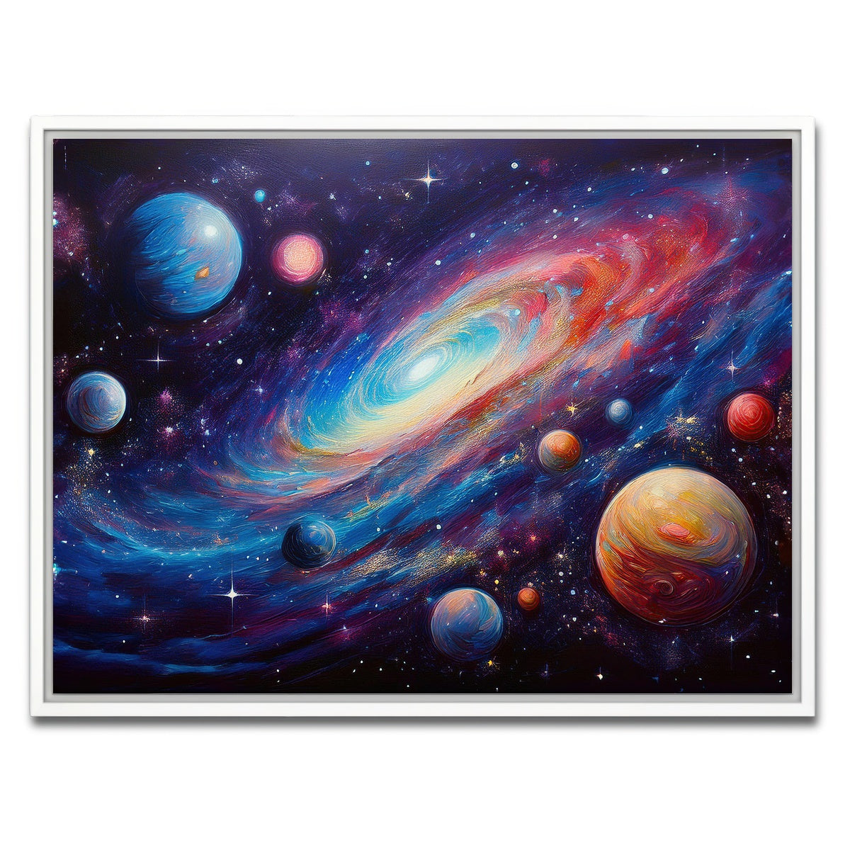 AUTO-MOCKUP WHITE | Galaxy Painting | 1 Piece | White Framed Canvas | group=4x3
