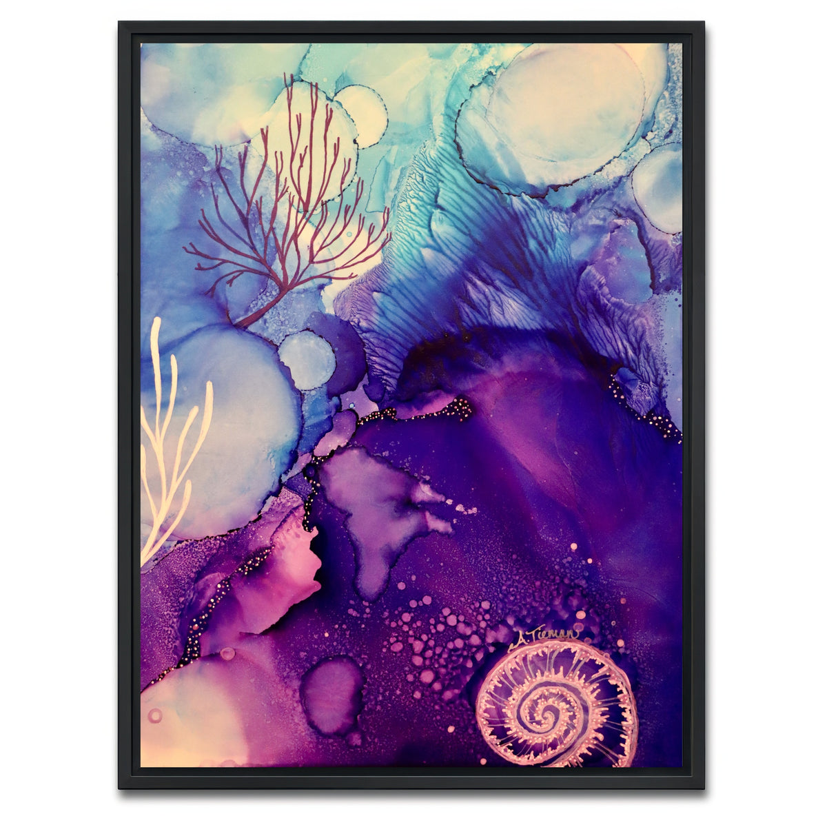 AUTO-MOCKUP WHITE | Galaxy Reef | 1 Piece | Black Framed Canvas | group=3x4