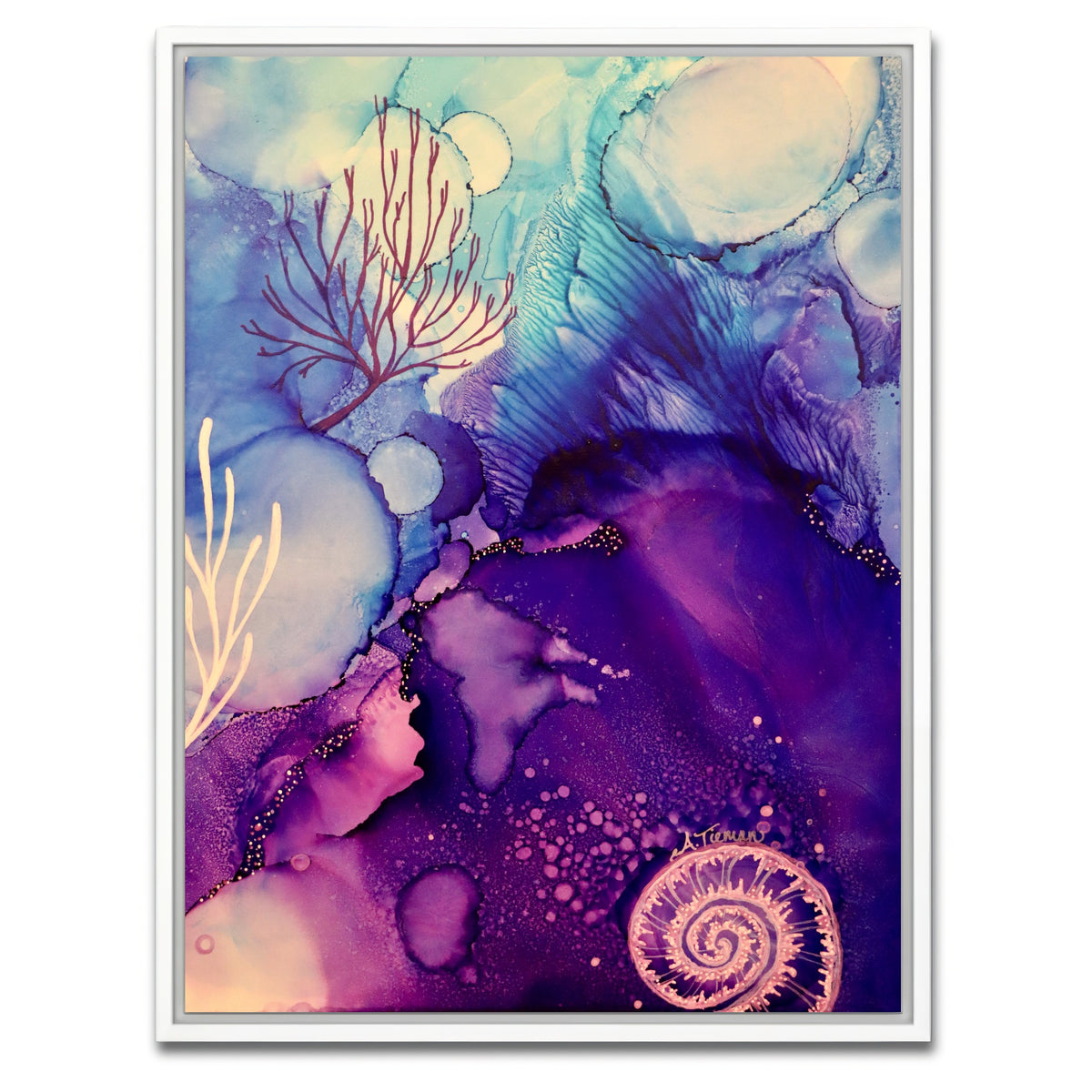 AUTO-MOCKUP WHITE | Galaxy Reef | 1 Piece | White Framed Canvas | group=3x4