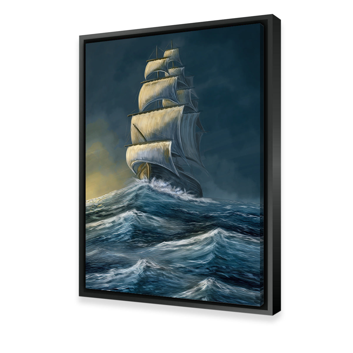 Galleon Under the Dark Sky Wall Art