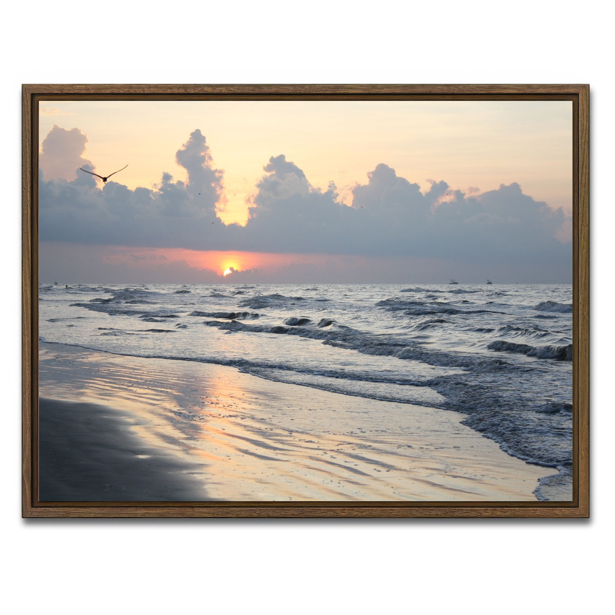 AUTO-MOCKUP WHITE | Galveston Island | 1 Piece | Walnut Framed Canvas | group=4x3