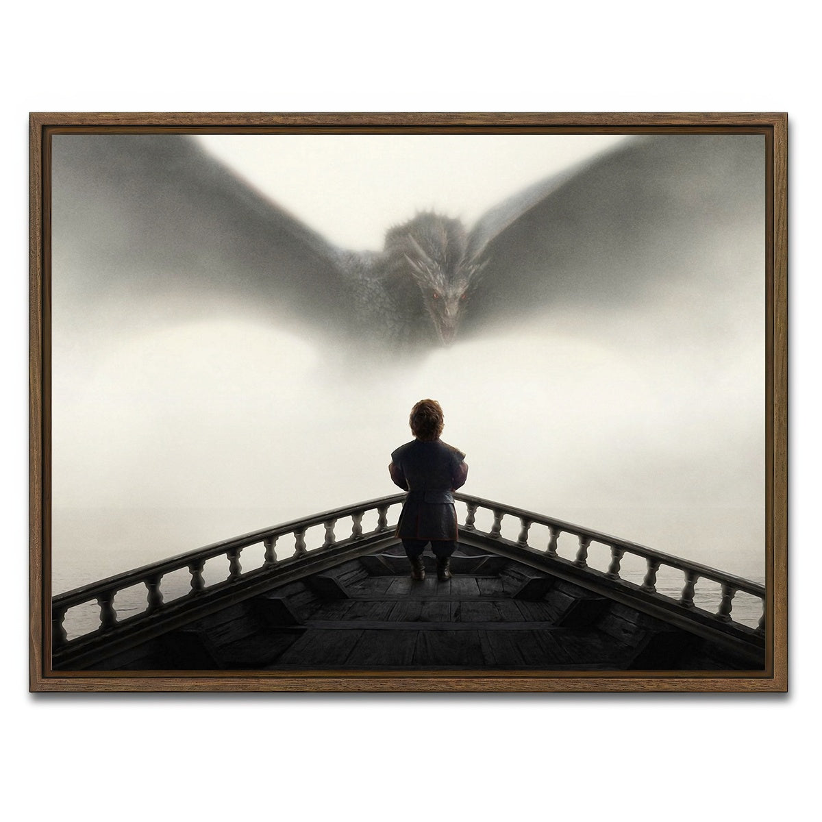 AUTO-MOCKUP WHITE | Game of Thrones - Tyrion | 1 Piece | Walnut Framed Canvas | group=4x3