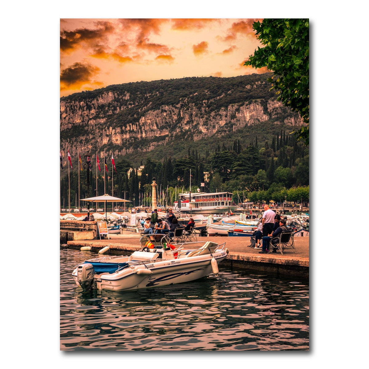 AUTO-MOCKUP WHITE | Garda at sunset | 1 Piece | Gallery Wrap Canvas | group=3x4
