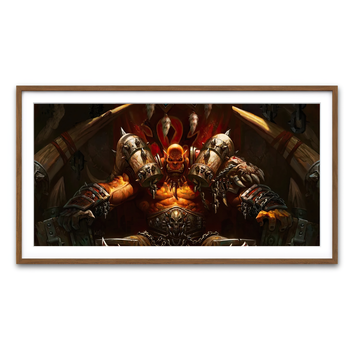 Framed Print 2x1 Walnut