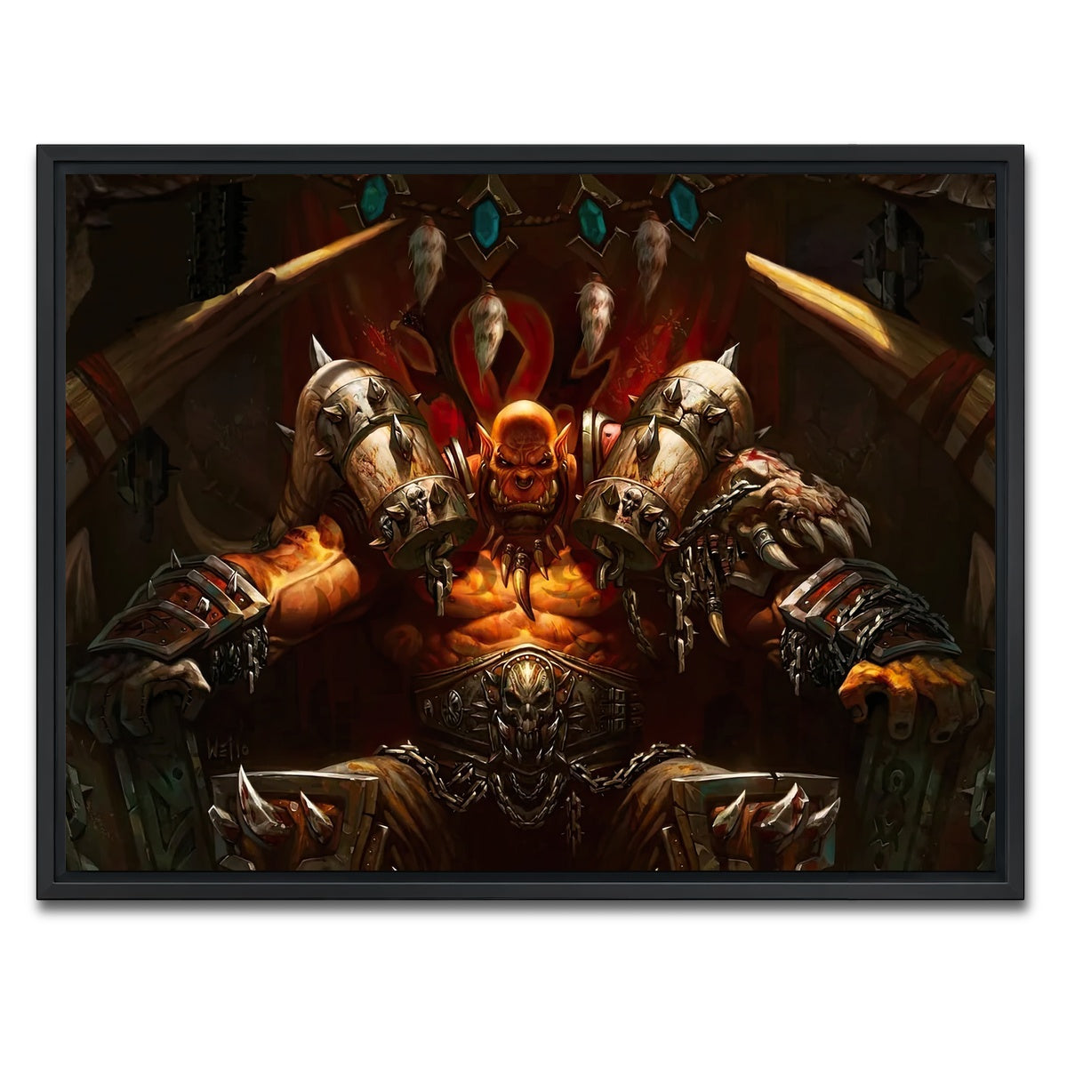 AUTO-MOCKUP WHITE | Garrosh | 1 Piece | Black Framed Canvas | group=4x3